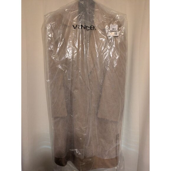 Vince Classic Wool Straight Coat Womens 1X Tan Basic Chic Contemporary Old Money - Picture 3 of 4